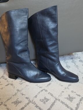 vintage Markon "Shelly" leather tall boots made in Brazil Sz 9M